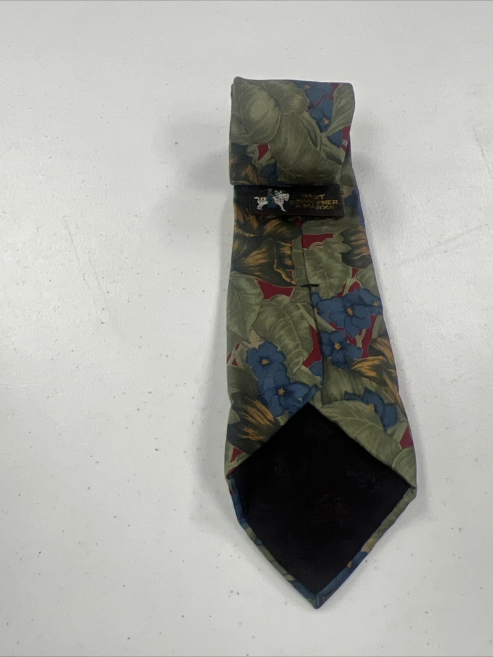 Мужской многоцветный шелковый галстук с цветочным узором Hart Schaffner Marx 178 долл. США - Изображение 2 из 4