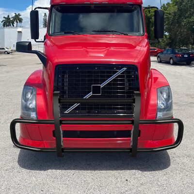 VIMGUARD Deer Guard for Volvo VN/VNL 2004-2017 Semi Truck Bumper+Brackets BLACK