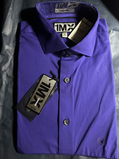 NWT EXPRESS FITTED COTTON SHIRT MEDIUM - ULTRA VIOLET - LIMITED EDITION