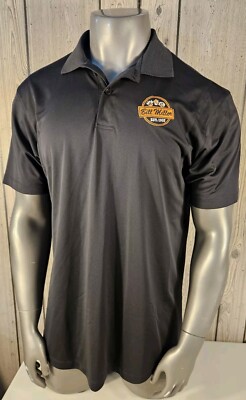 Bill Miller Bar-B-Q Employee Polo Shirt Mens Large BBQ Texas Black 