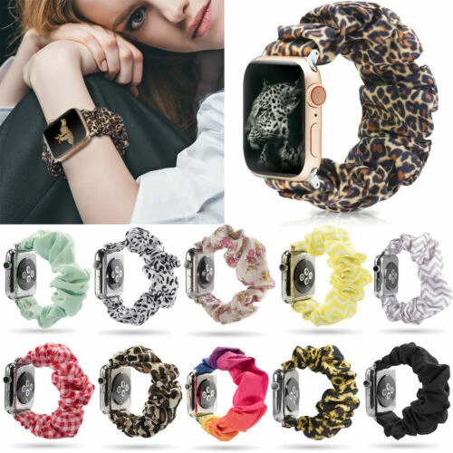 For Fitbit Versa 3/Sense Soft Scrunchie Loop Watch Band Fabric Elastic Strap - Image 2 of 4