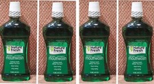 4 Packs Nature Fresh Mouthwash Natural Spearmint Freshens Breath Without 24 OZ