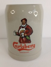Vintage CARLSBERG GERZ STONEWARE BEER STEIN - Danemark 0.5L West Germany Mug
