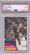 1981 TOPPS BASKETBALL #76 JIM CHONES PSA 9 MINT NEW PSA CASE TOUGH CARD