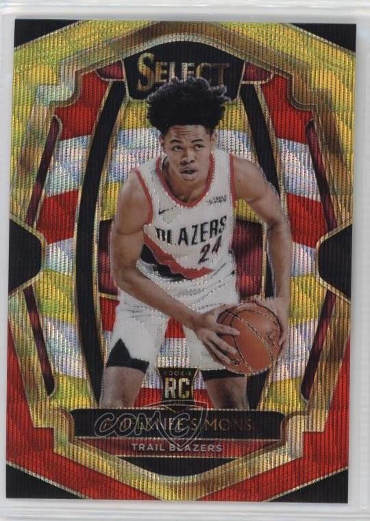 2018-19 Panini Select Premier Level Tri-Color Prizm Anfernee Simons #136 1h2f