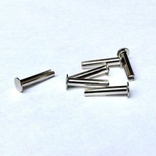 6 Nickel Plated Slit Rivets for use with Latc...