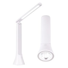 LED Rechargeable Desk Lamp with Flashlight, 3 Light Colors, Touch Control, Ey...