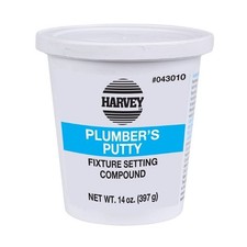 Harvey 43010 Plumbers Putty, Solid, Off-White, 14 oz Can