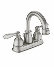 NEW NIB MOEN Bathroom Faucet Caldwell WS84667SRN Brushed Nickel SEALED High Arc