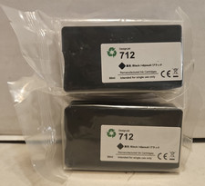 Replacement For HP 712 Black Ink Cartridges - Lot Of 2 - New E3