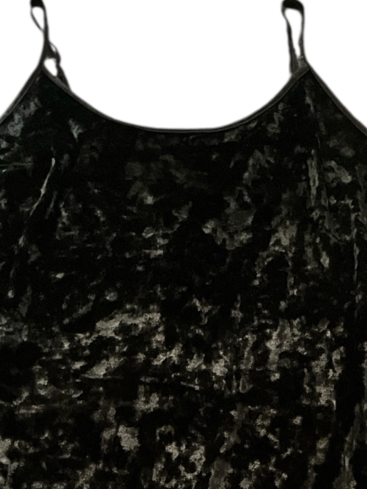 UNDERCOVER Victoria's Secret Tg S XS Abito slip in velluto schiacciato nero regolabile