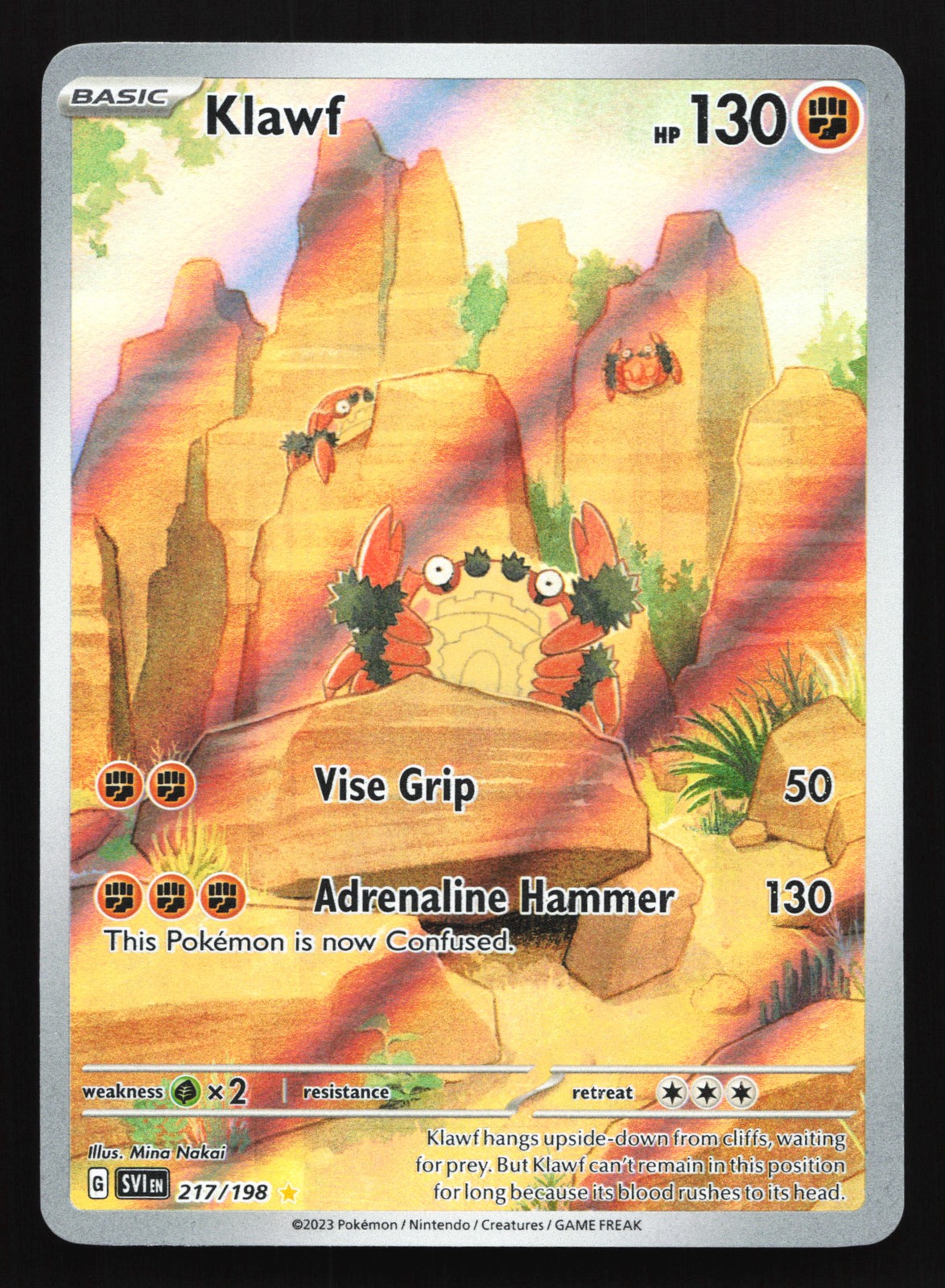 Klawf 217/198 SV01: Scarlet & Violet Base Set Illustration Rare Pokemon Card