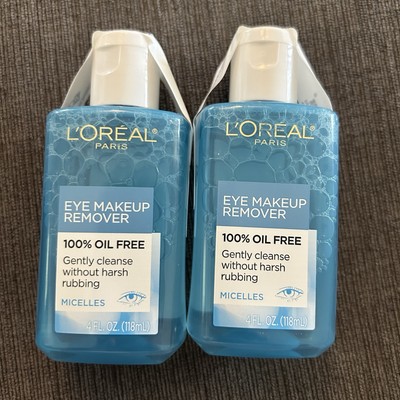 L Oreal Paris Clean Gentle Eye Makeup Remover 100% Oil-Free 4oz Lot Of 2 Loreal
