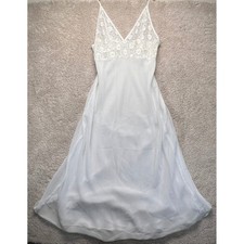 Jones New York Ivory Lace Bodice Chiffon Overlay Nightgown Women's Medium