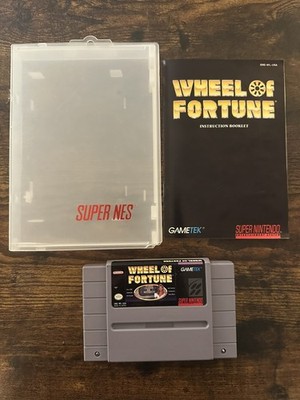 Wheel Of Fortune Super Nintendo SNES Complete w/ Manual & Clear SNES BOX WORKS!