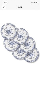 HomeElves Ceramic Kitchen Dinner Plates, Set of 6, Microwave Safe, 10.5 Inch New