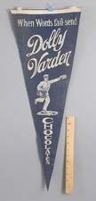 Antique DOLLY VARDEN CHOCOLATE Candy Confection Felt Pennant Advertising Sign