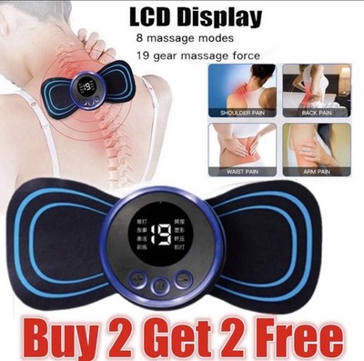 Pulse Tens Unit EMS Massager Back Full Body Muscle Stimulator Pain Relief Device
