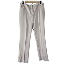 Chico's So Slimming Ankle Pants Size 1 US 8 Beige Straight Leg