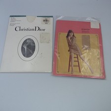 2 Vintage Christian Dior / Riegel Sanders 1968 Nylon Stockings
