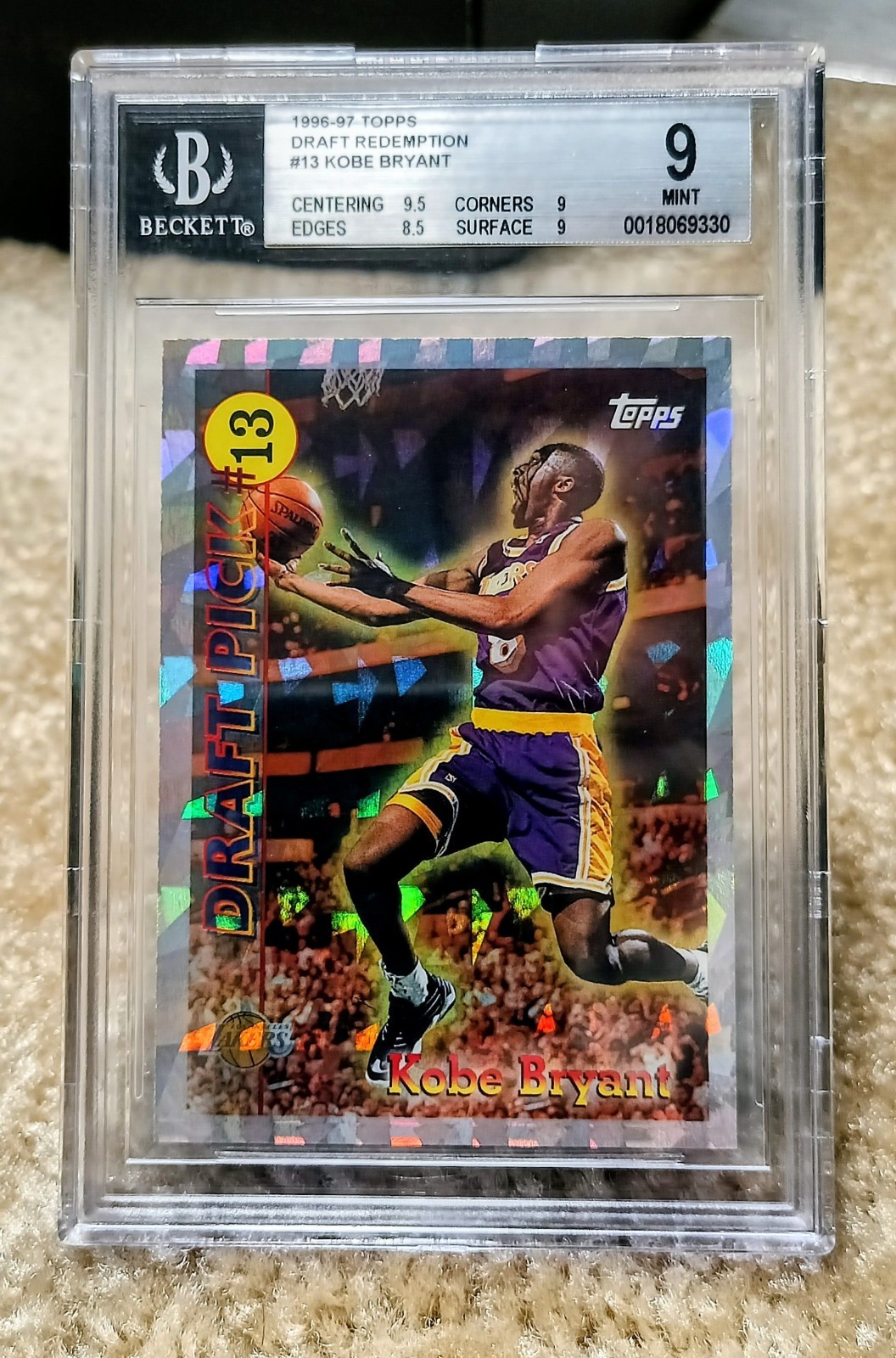 Kobe Bryant 1996 Topps #DP13 Draft Redemption Price Guide - Sports