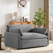 Oversized Chenille Sofa Chair Wide Deep Seat Accent Armchair 7 Colors