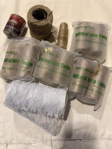 Great For Wedding Decor 1,000 ' Small Jute Rope Roll Of Bigger And Lace6" Wide