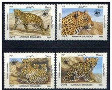 Afghanistan 1985, WWF Leopards. MNH