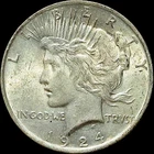 1924 Peace Silver Dollar - Original Surfaces - Collectors Grade