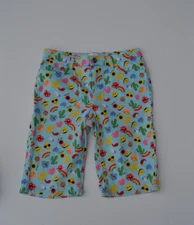 Children's Place Girls Sz 12 Blue Graphic Print Bermuda Shorts