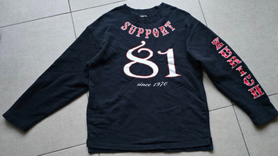 Vintage Biker Sweatshirt Motorcycle Club Support Apparel Size M Graphic Print