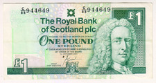 2001 Scotland 1 Pound 944649 Royal Bank of Scotland Paper Banknotes