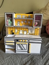 Battery Powered White Plastic Kitchen Set with Accessories and Pretend Food