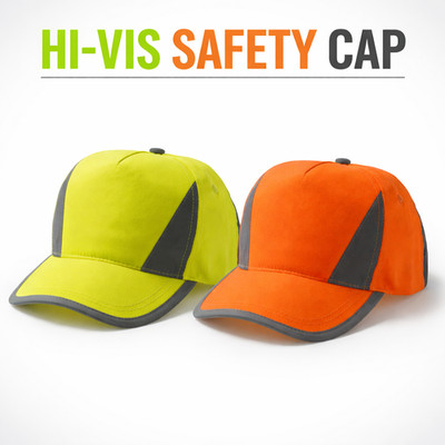 Hi Vis Sicherheitskappe reflektierende Baseballmütze Arbeitskleidung Warnschutzkappen UK
