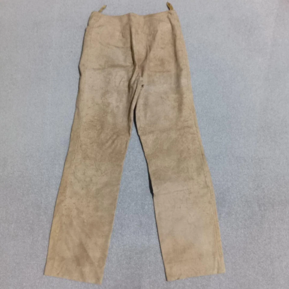 Pantalones largos de tweed beige auténticos vintage de Chanel pantalones... - Imagen 3 de 4