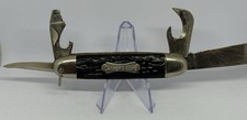 The Original “Campers Knife” 4 Piece Folding (Ireland) Vintage Black Mahogany