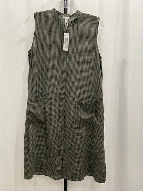 Linen Check Casual Dresses for Women for sale