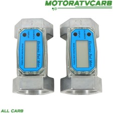 ALL-CARB 2PCS 2 inch Digital Turbine Flow Meter,  15.8-132 GPM with LCD Display