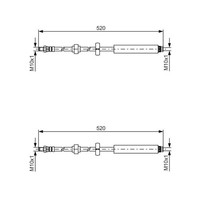 2X Bosch BremsschlÄUche Vorne Passend FÜR CitroËN C3 C4 DS3 DS DS Peugeot 2008