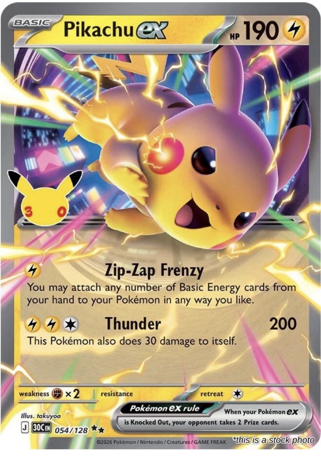 Pikachu ex Holofoil [30C - 054/128]
