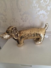  Sequin Dachshund Dog Plush Sausage Dog Sequin Flip Gold/Rose Gold 18"