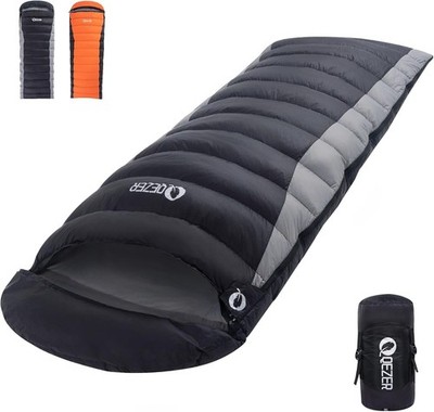 QEZER Down Sleeping Bag for Adults 600 Fill Power, Cold Weather Compact Ultra...