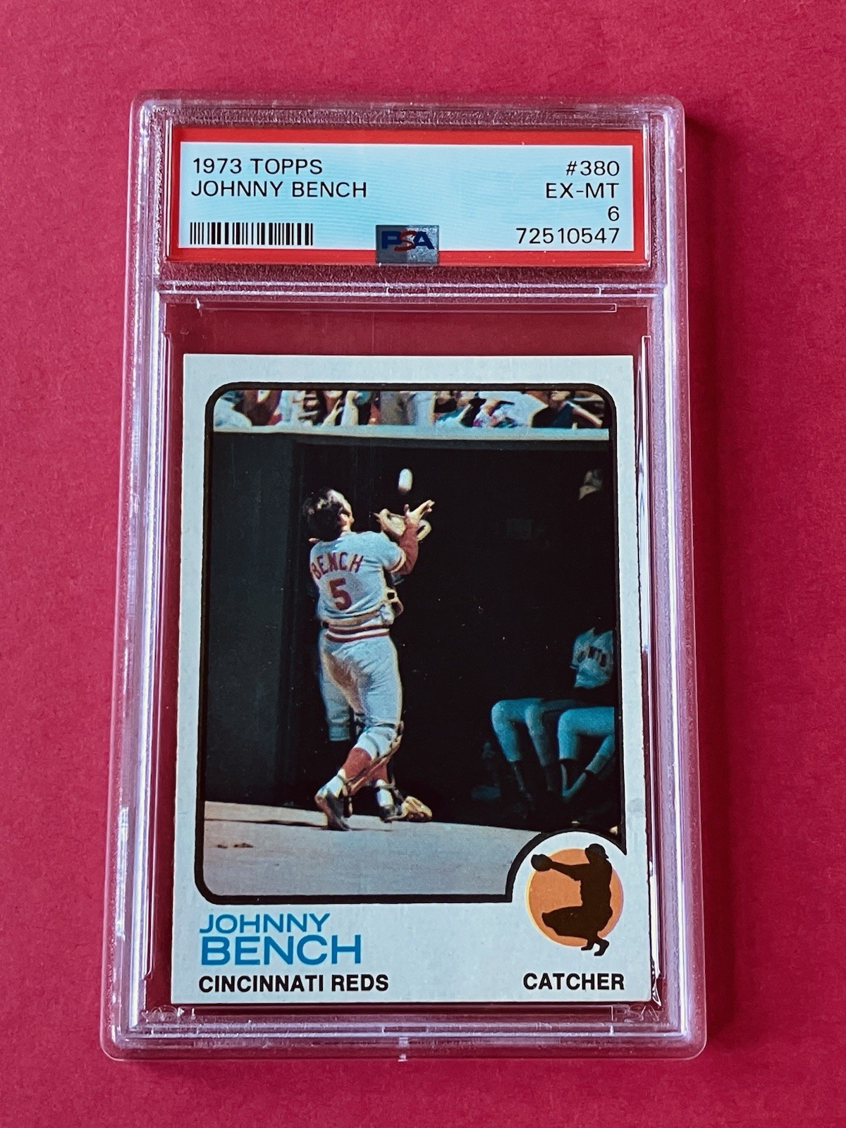 1973 Topps #380 Johnny Bench PSA 6 EX-MT Cincinnati Reds