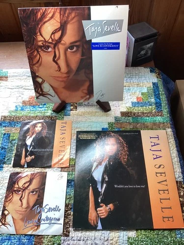 TAJA SEVELLE, 1987 First Press Promo Vinyl Collectors Lot of 4 Prince SEALED!