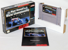 Nigel Mansell's World Championship Racing SNES Complete CIB Very Good Condition!