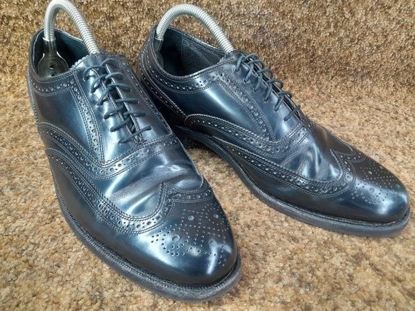 Men Florsheim Heels Black Leather 41