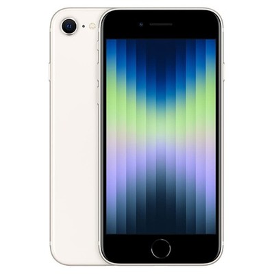 Apple iPhone SE 3 A2595 AT&T Only 64GB Starlight C- Light Burn
