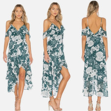 Bardot Women's Cold-Shoulder High-Low Dress 6/8 (38) NWT Party Fairycore Y2K