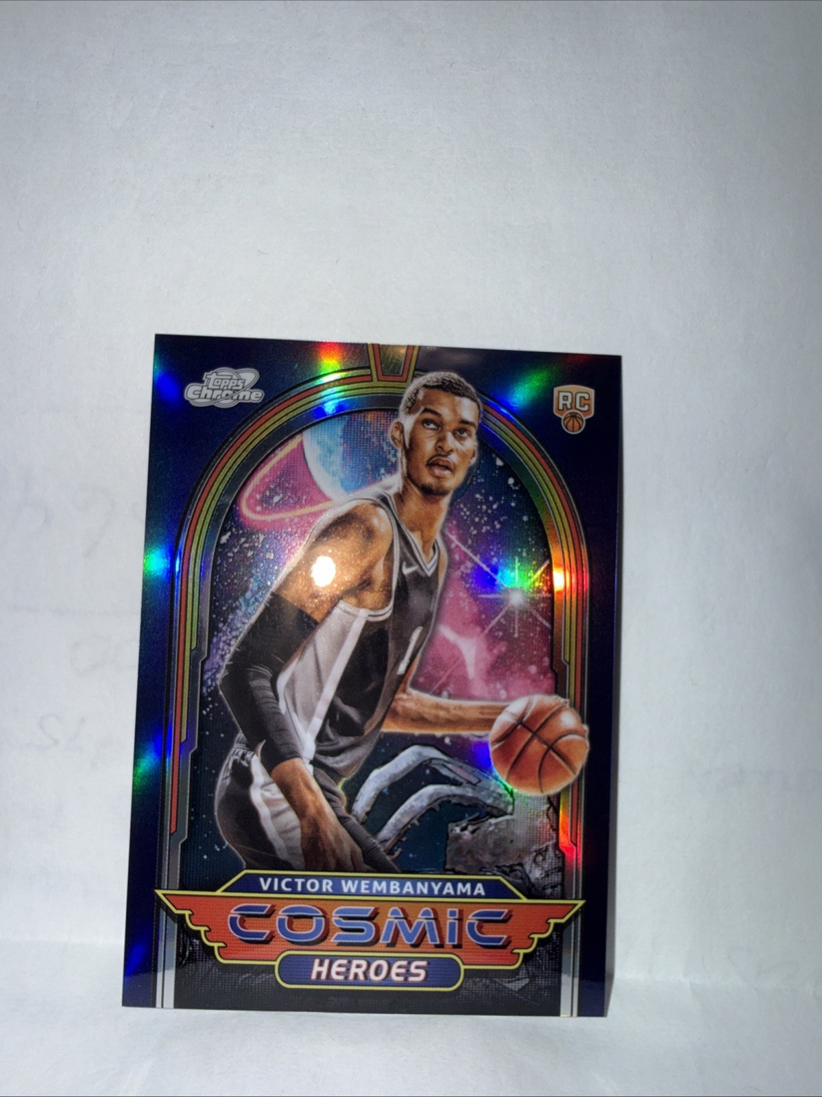 2023-24 Topps Cosmic Chrome - Cosmic Heroes Victor Wembanyama #CH-18 (RC)