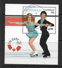 Nicaragua 1988 Winter Olympics, Calgary M/S CTO (P243)